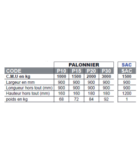 Palonnier big bag + sac