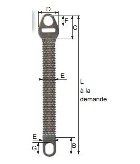 Elingue plate en toile métallique