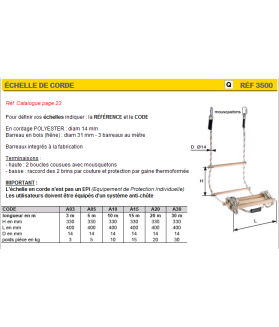 Echelle de corde