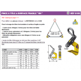 Pince à tôle pour surface fragile "RH"