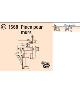 Pinces pour murs  béton en L EICHINGER de 1 & 3 tonnes