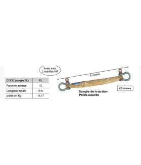 Sangle de traction pour POIDS LOURDS (42 TONNES)