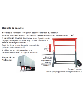 Béquille de sécurité capacité 15 Tonnes