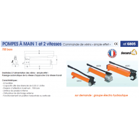 Vérin "ultra-plats" simple effet 700 bars Secura 5 à 140tonnes