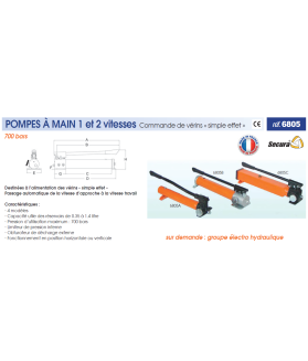 Vérin "ultra-plats" simple effet 700 bars Secura 5 à 140tonnes