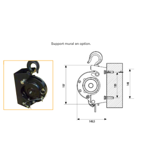 Kit complet Mini-Treuil portatif Pulley-Man 300kg