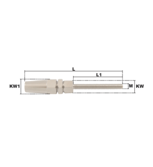 Terminaison inox filetée à sertissage manuel