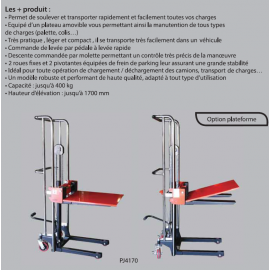 Gerbeur manuel pour préparation de commande 400kg