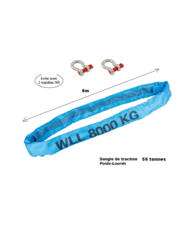 Sangle de traction pour POIDS LOURDS (42, 56 ou 70TONNES)