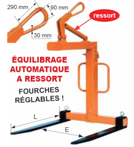 Lève-palettes réglables 6029 à équilibrage automatique