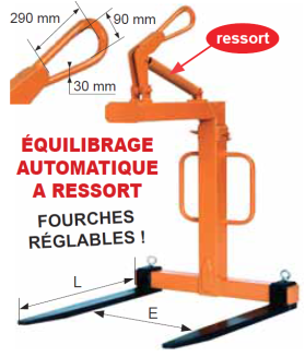 Lève-palettes réglables 6029 à équilibrage automatique