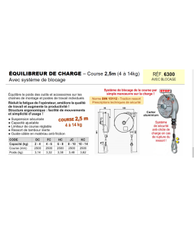 Equilibreur de charge avec blocage 2 à 14 kgs