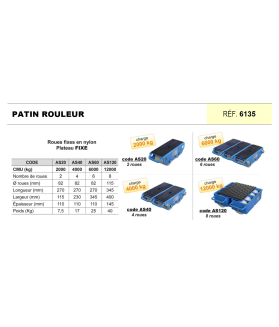 Patin rouleur fixe de 2 à 12T