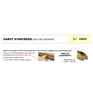 Sabot d'ancrage pour rail universel