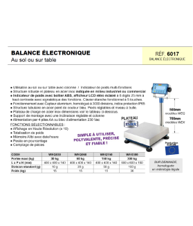 BALANCE électronique au sol ou sur table