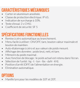 Dynamomètre REMA DSD04 de 1.25 à 20 tonnes