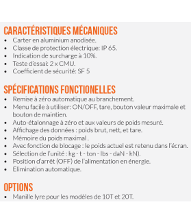 Dynamomètre REMA DSD04 de 1.25 à 20 tonnes