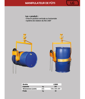 Manipulateur/retourneur de fûts