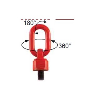 Anneau de levage articulé/orientable à visser