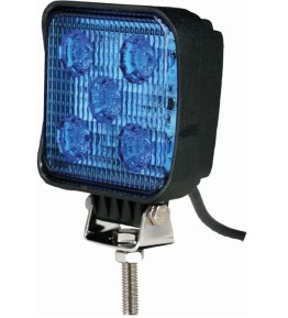 Phare de travail bleu compact, 5 LEDS, 15W