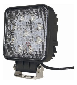 Phare de travail carré 9 LED, 27W