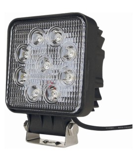 Phare de travail carré 9 LED, 27W