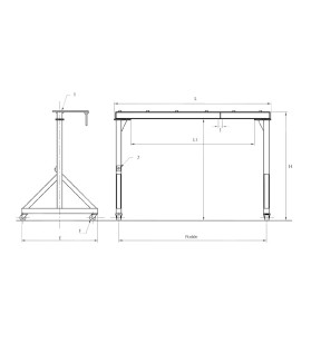 Portique roulant standard de 500 à 3000 KGS