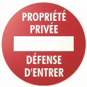 Panneau propriété privée 