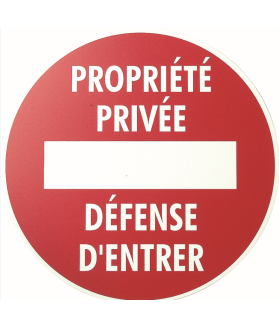 Panneau propriété privée 