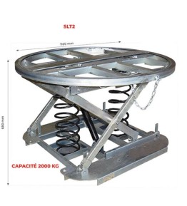 Table élévatrice à niveau constant galvanisée plateau rotatif 2000 kg