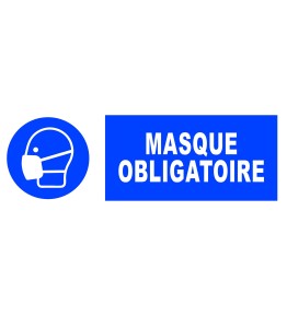 Panneau adhésif "port du masque obligatoire"