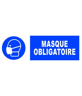 Panneau adhésif "port du masque obligatoire"