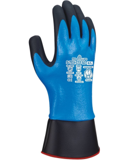 Gants anticoupure enduit nitrile 3/4 dos avec manchette de sécurité