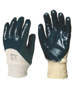 Gants milieu huileux enduit nitrile 3/4 dos