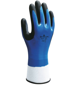 Gants milieux huileux enduit nitrile dos