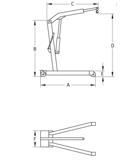 Grue d'atelier pliante 1000 KG