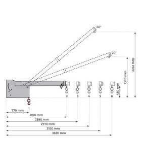 Potence télescopique inclinable 4500 kg