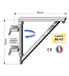 Potence d'échafaudage  pivotante