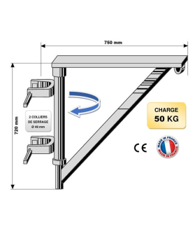 Potence d'échafaudage  pivotante