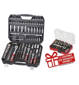 Coffret de douilles 1/4" 3/8" 1/2" - 171 pcs