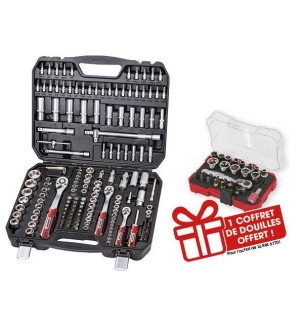 Coffret de douilles 1/4" 3/8" 1/2" - 171 pcs