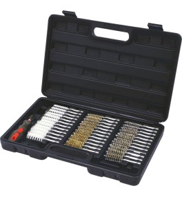 Brosse goupillon inox-nylon-laiton - coffret de 38 pcs