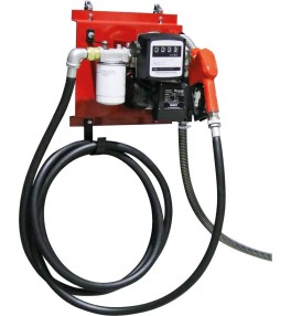 Pompe à gasoil 230V 60 l/min avec pistolet automatique/volucompteur/filtre 