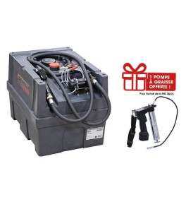 Cuve de ravitaillement gasoil PE 200L avec kit pompe à gasoil 12V 45 l/min et pistolet automatique