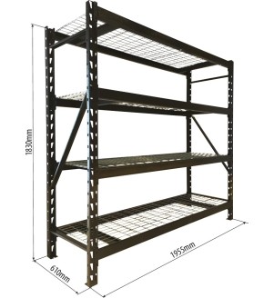 Etagère rayonnage d'atelier 4 tablettes 1830x1955x610mm max 2,4T