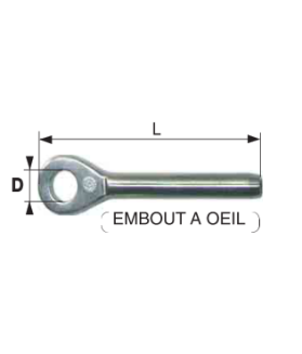 Embout à oeil inox