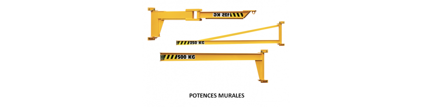 Potences murales, potence murale triangulée, potence inversée