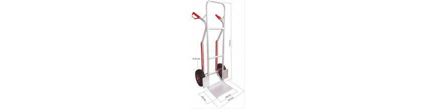 diables aluminium et inox, confort de travail optimal, ergonomie des matériels